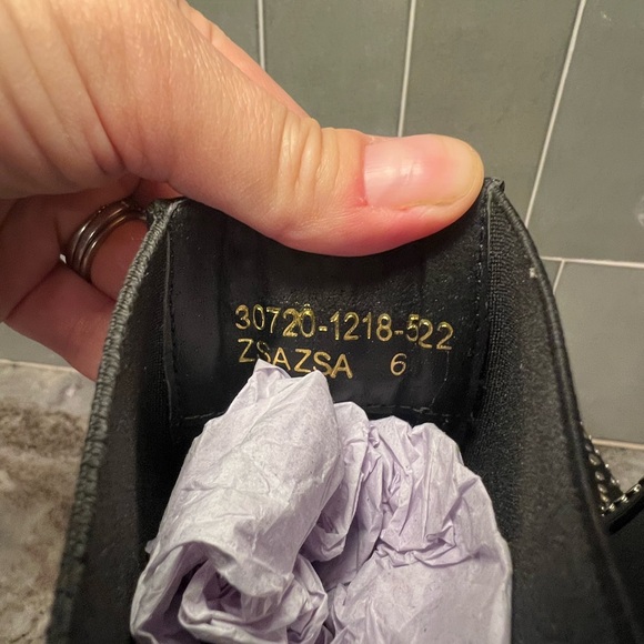 ShuShop Black Ankle Boots with Silver Studs - Picture 6 of 7